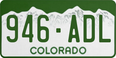 CO license plate 946ADL