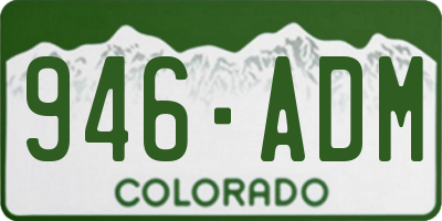 CO license plate 946ADM
