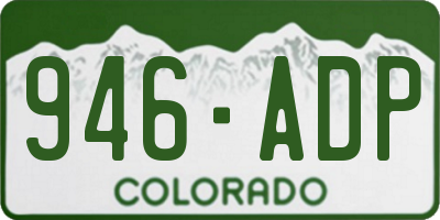 CO license plate 946ADP