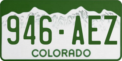 CO license plate 946AEZ
