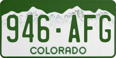 CO license plate 946AFG