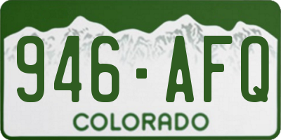 CO license plate 946AFQ
