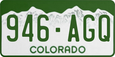CO license plate 946AGQ
