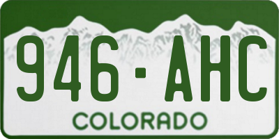 CO license plate 946AHC