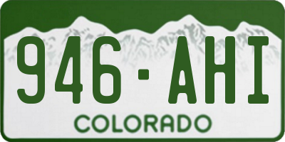 CO license plate 946AHI