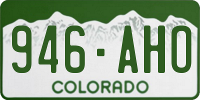 CO license plate 946AHO