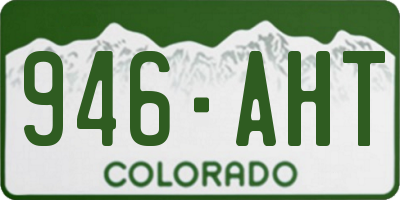 CO license plate 946AHT