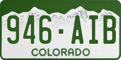 CO license plate 946AIB