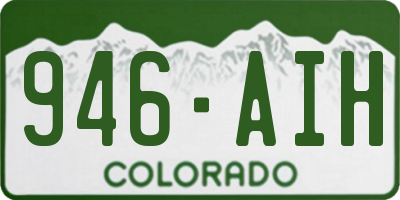 CO license plate 946AIH