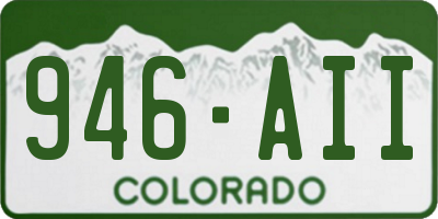 CO license plate 946AII