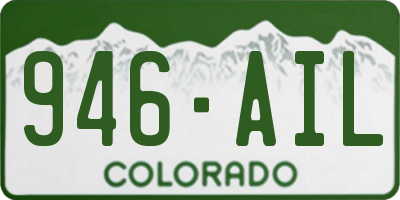 CO license plate 946AIL