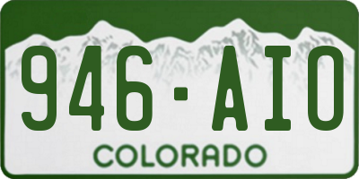 CO license plate 946AIO