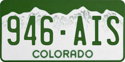 CO license plate 946AIS
