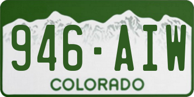 CO license plate 946AIW