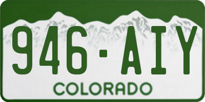 CO license plate 946AIY