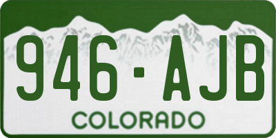 CO license plate 946AJB