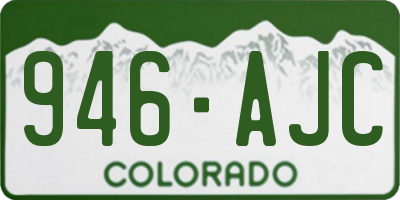 CO license plate 946AJC