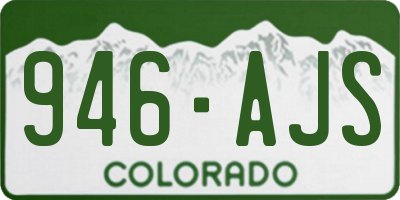 CO license plate 946AJS