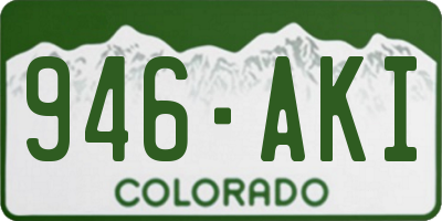 CO license plate 946AKI