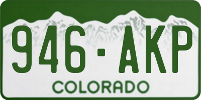 CO license plate 946AKP
