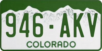 CO license plate 946AKV