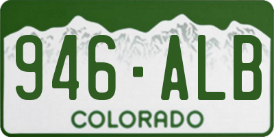 CO license plate 946ALB