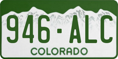 CO license plate 946ALC