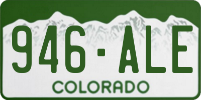 CO license plate 946ALE