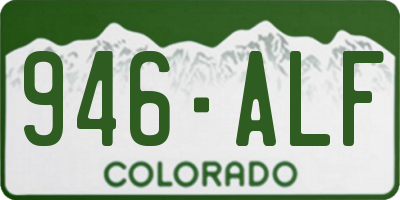 CO license plate 946ALF