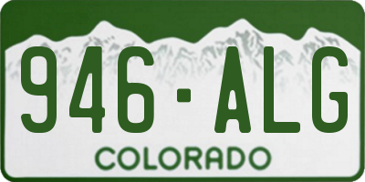 CO license plate 946ALG