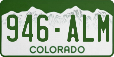 CO license plate 946ALM