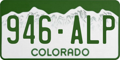 CO license plate 946ALP