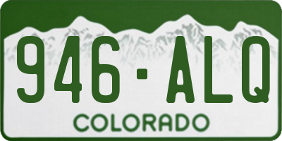 CO license plate 946ALQ