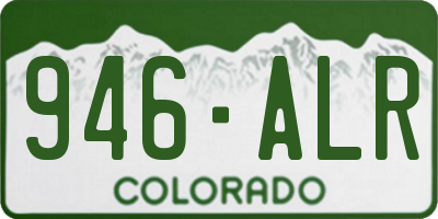 CO license plate 946ALR