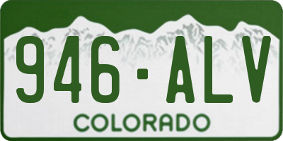 CO license plate 946ALV