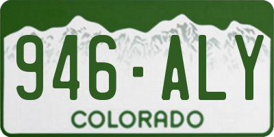 CO license plate 946ALY