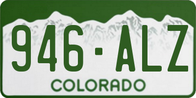 CO license plate 946ALZ