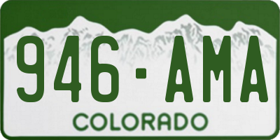 CO license plate 946AMA