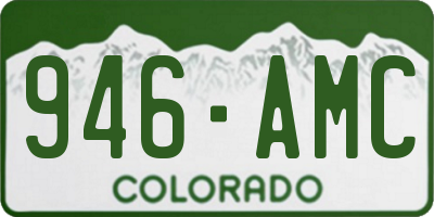 CO license plate 946AMC