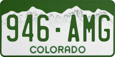 CO license plate 946AMG
