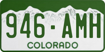 CO license plate 946AMH