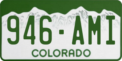 CO license plate 946AMI