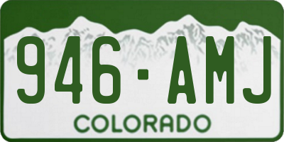CO license plate 946AMJ