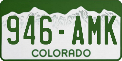 CO license plate 946AMK