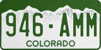 CO license plate 946AMM