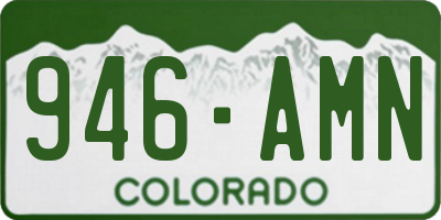 CO license plate 946AMN