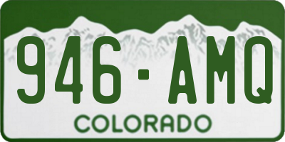 CO license plate 946AMQ