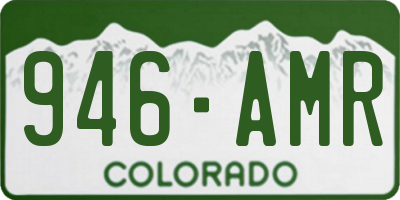 CO license plate 946AMR