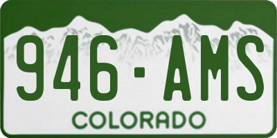 CO license plate 946AMS