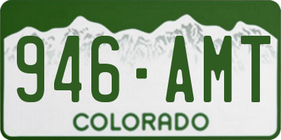 CO license plate 946AMT